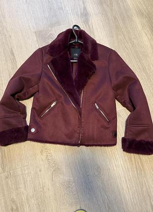 Зимняя дубленка для девочки