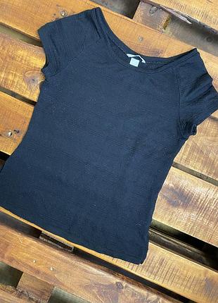 Жіноча футболка h&m (ейч енд емр ідеал оригінал чорна)