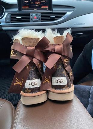 Женские коричневые угги ugg neumel brown