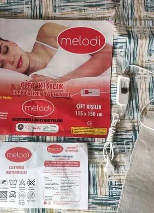 Электропростынь melodi 115х150 см, 80 вт, 2 режима