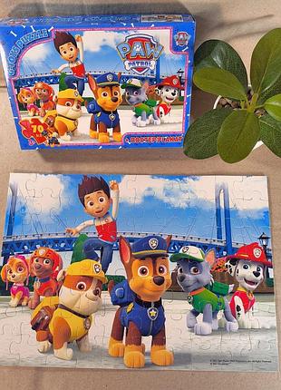 Дитячий пазл "щенячий патруль" paw patrol 70 елементів (з постером) g-toys