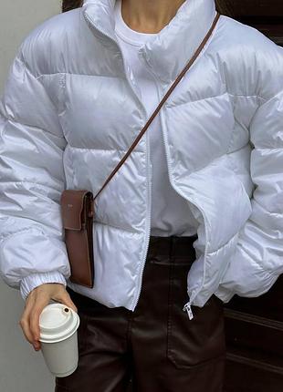 Пуховик короткий на пуху є кольори