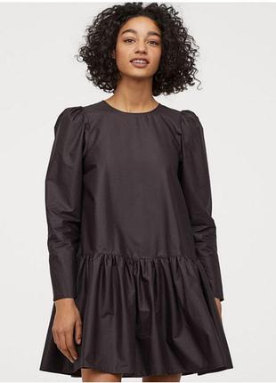 Жіноча чорна бавовняна сукня h&m