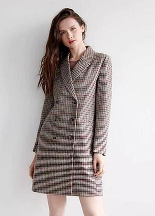 Демисезонное пальто гусиная лапка