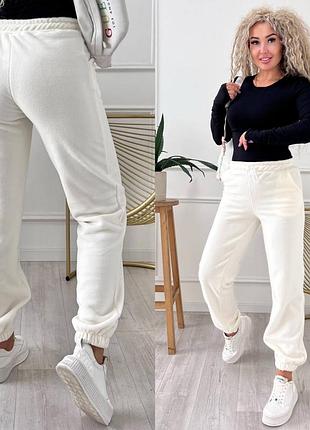 Базові джогери теплі фліс полар теплые джогеры штаны на флисе черные белые серые чорні сірі графіт