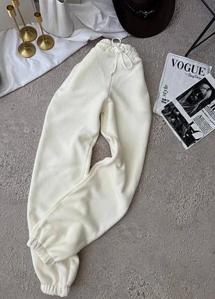 Флісові спортивні штани джогери сірі чорні білі теплі джогеры флис теплые белые серые черные