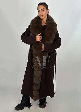 Стильне пальто з хутром преміум класу | розміри xs–6xl