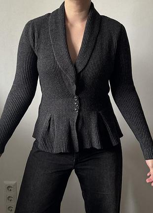 Кардиган приталений вовна