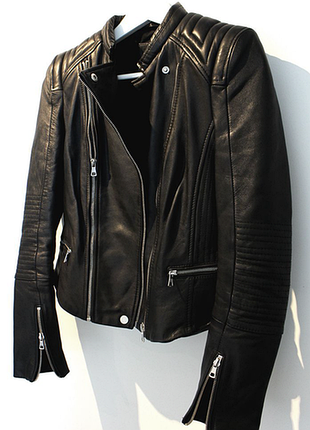 Куртка косуха натуральна шкіра zara
