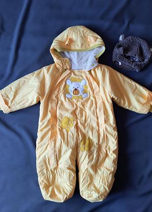 Демисезонный комбинезон на возраст 9 мес 1рик, комбинезон осенний на 9 - 12 месяцев, осенний комбинезон для самых маленьких