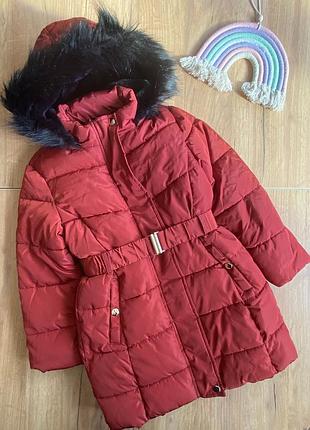 Зимова куртка на дівчинку george 122-128 см