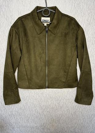 Бомбер жіночий з штучної замші only