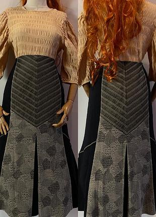 Вінтажна чорна готична спідниця бохо готичний стиль