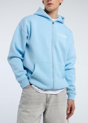 Худі на блискавці з капюшоном fsbn new yorker 05.03.121.0187 світло синій р. l