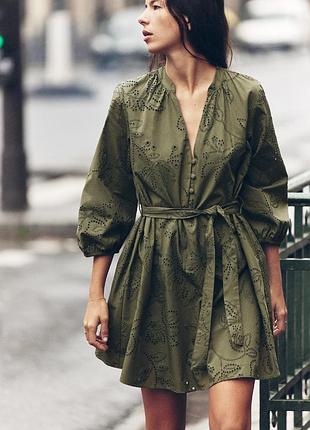 Стильна сукня  хакі 3