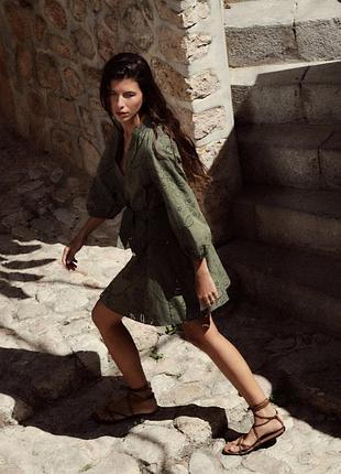 Стильна сукня  хакі 4