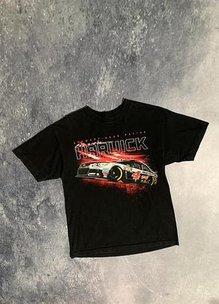 Футболка мерч чоловіча чорна stewart haas racing оригінал вінтаж 90s