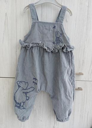 Вельветовые брюки комбинезон