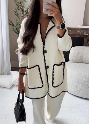 Стильный теплый костюм кашемировый кардиган штаны цвет бордо черный шоколад