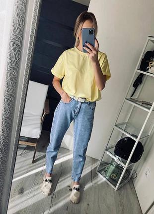 Базова жіноча футболка оверсайз із натурального хлопку вільного крою