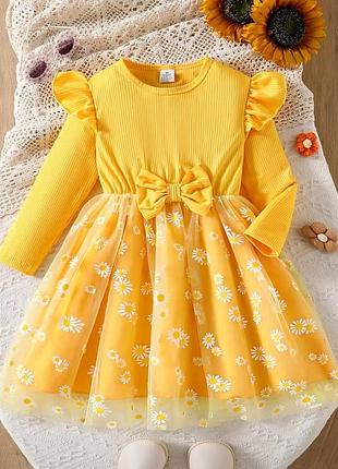 Желтое платье для девочки