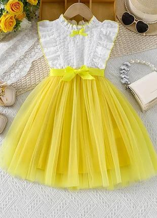 Желтое платье для девочки