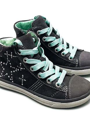 Кожаные детские сникерсы девочке lurchi р27 детские спортивные ботинки весна осень