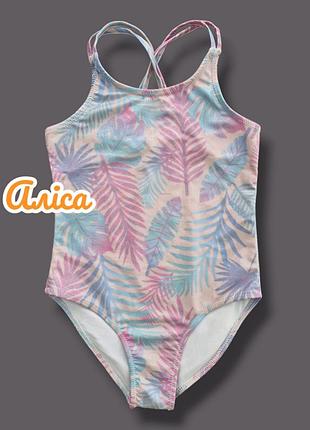 Суцільний блискучий купальник