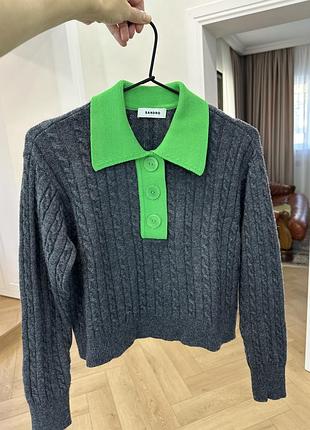 Кропнутий светр sandro 3