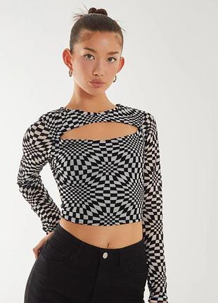 Лонг лонгслив укороченный топ с длинным рукавом