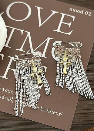 Сережки хром хартс 🤎