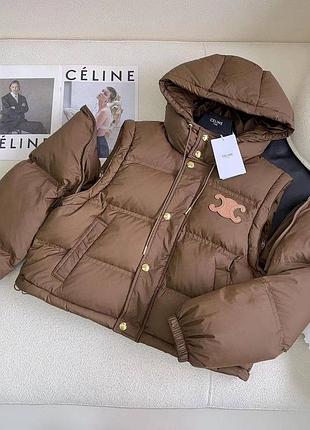 Куртка пуховик celine селін селин