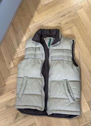 Двостороння жилетка жіноча бежева коричнева хс с