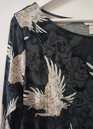 Легкий лонгслив в принт h&m 8