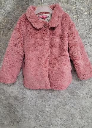 Продам розовую шубку young dimension на девочку 18-24 месяца, размер 92 см