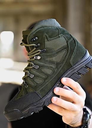 Зимние тактические ботинки weightlessness на флисе olive вт0459(33 - 00)