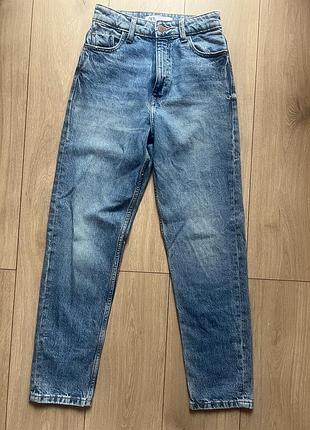 Неймовірно гарні та стильні жіночі джинси 👖 zara xxs xs 34 мом + подарунок 🎁
