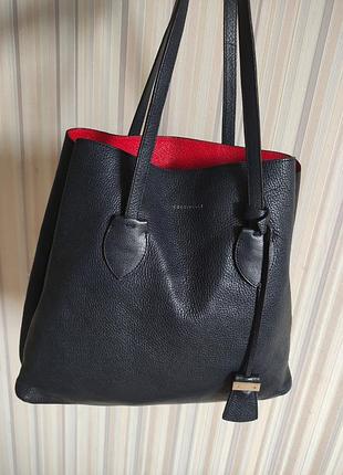 Шикарная фирменная женская кожаная сумка  coccinelle, италия, оригинал.