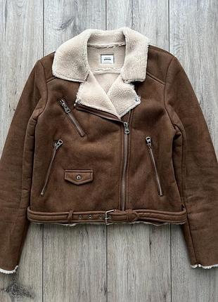 Коричнева укорочена дублянка