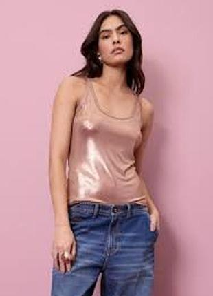 Прозрачная майка металлик