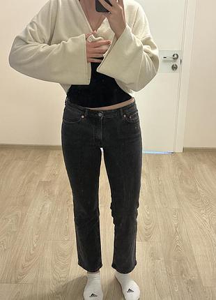 Джинси жіночі чорно-сірі mango, розмір 40