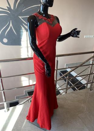 Шикарное красное вечернее платье турецкого бренда omurozer .