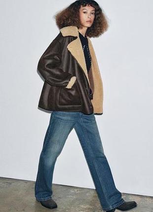 Дублянка zara чорна та коричнева