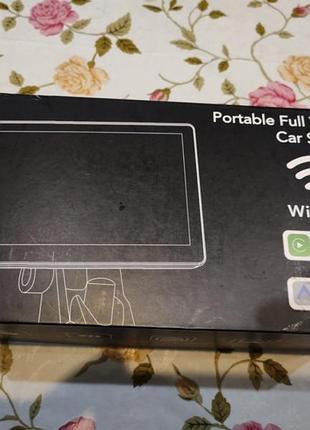 Мультимедийный автомонитор с сенсорным экраном 7" с  carplay/android auto, bt, fm