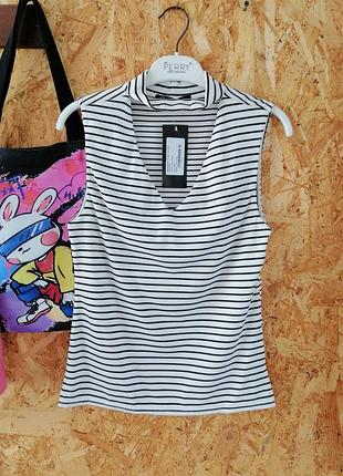 Блузо топ у смужку трикотаж з чокером