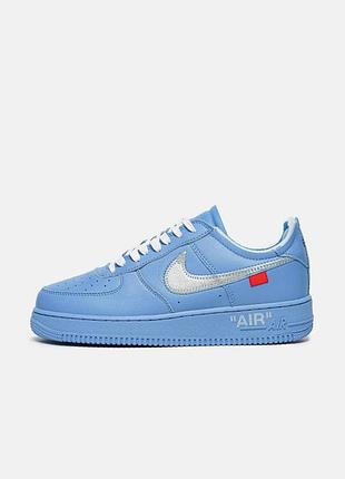 Чоловічі кросівки nike air force 1 low off-white “mca university blue” / smb+ 🔗