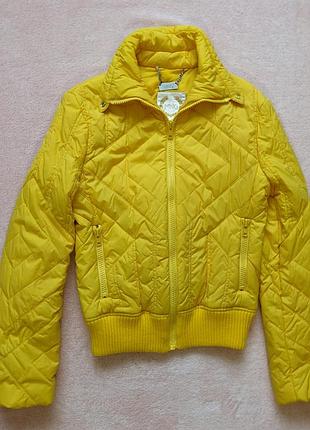 Куртка женская демисезонная желтая размер с
