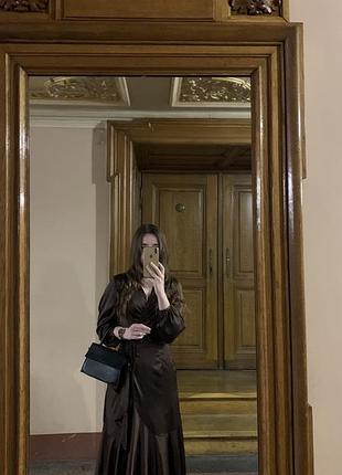 Сатинова сукня на запах