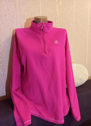 Тонкая флисовая кофта домашняя спортивная xl розовая малиновая