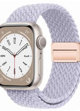 Тканинний ремінець str braided with magnetic buckle for apple watch 38,40,41 мм (lavender)
